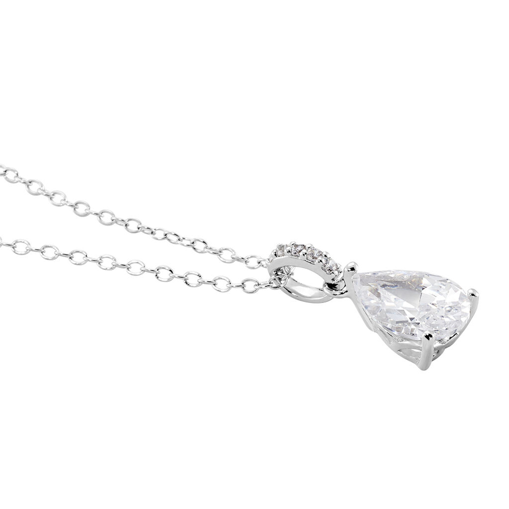 LORETA Damen Collier Silber 925 Zirkonia Wei&szlig; 2,93 ct B 1,15 mm