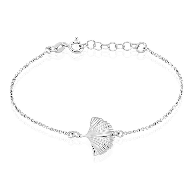 Bracelet Argent Rhodie Sahana Gingko Biloba - Spannringe Damen | OROVIVO
