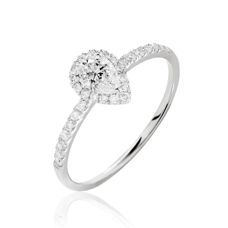 Bague Solitaire Tatiana Or Blanc Diamant - Spannringe Damen | OROVIVO