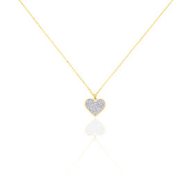 Damen Halskette Gold 375 Herz Silber - Herzketten Damen | OROVIVO