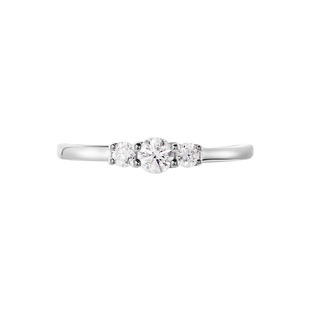 Sabina 1 Damen Ring Wei&szlig;gold 375 (9 Karat) Diamant Wei&szlig; 0,140 ct