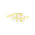 HINNA Damen Ring Gold 375 (9 Karat) Zirkonia Wei&szlig; 0,880 ct Blatt