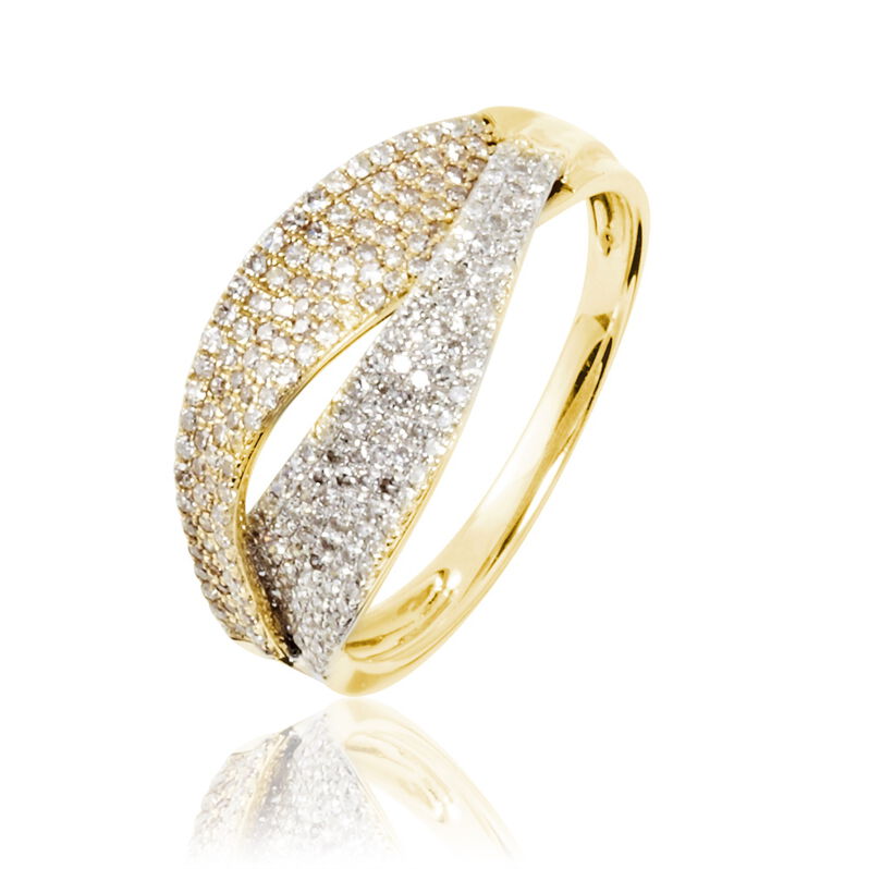 Bague Lidya Or Bicolore Diamant - Spannringe Damen | OROVIVO