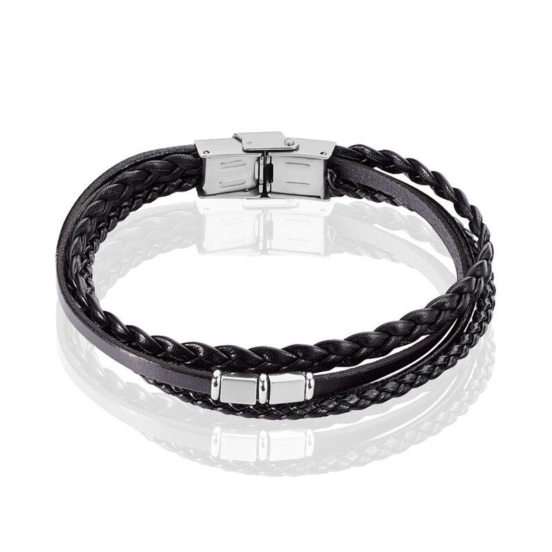 ROMAIN 1 Herren Armband Leder Schwarz - Armb&auml;nder Herren | OROVIVO