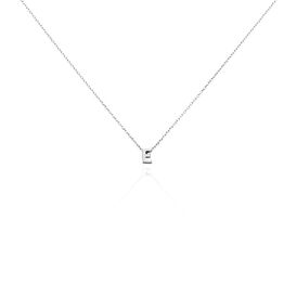 Damen Halskette Silber 925 Buchstabe E L 45cm - Ketten ohne Stein  | OROVIVO