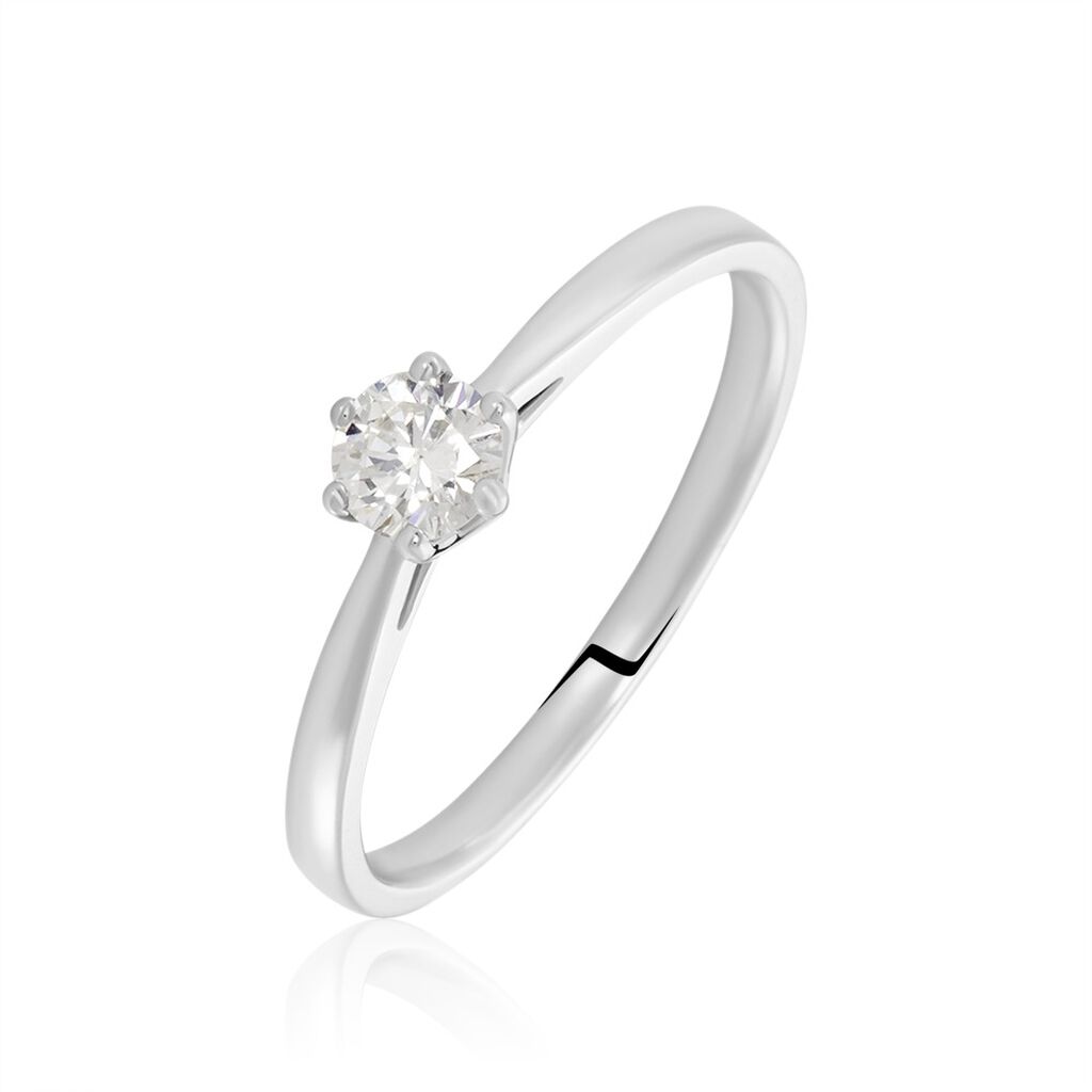 Monopoli Damen Ring Wei&szlig;gold 750 (18 Karat) Diamant Wei&szlig; 0,26 ct