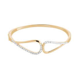Damen Armreif Messing Gold 750 plattiert Zirkonia - Armreifen Damen | OROVIVO