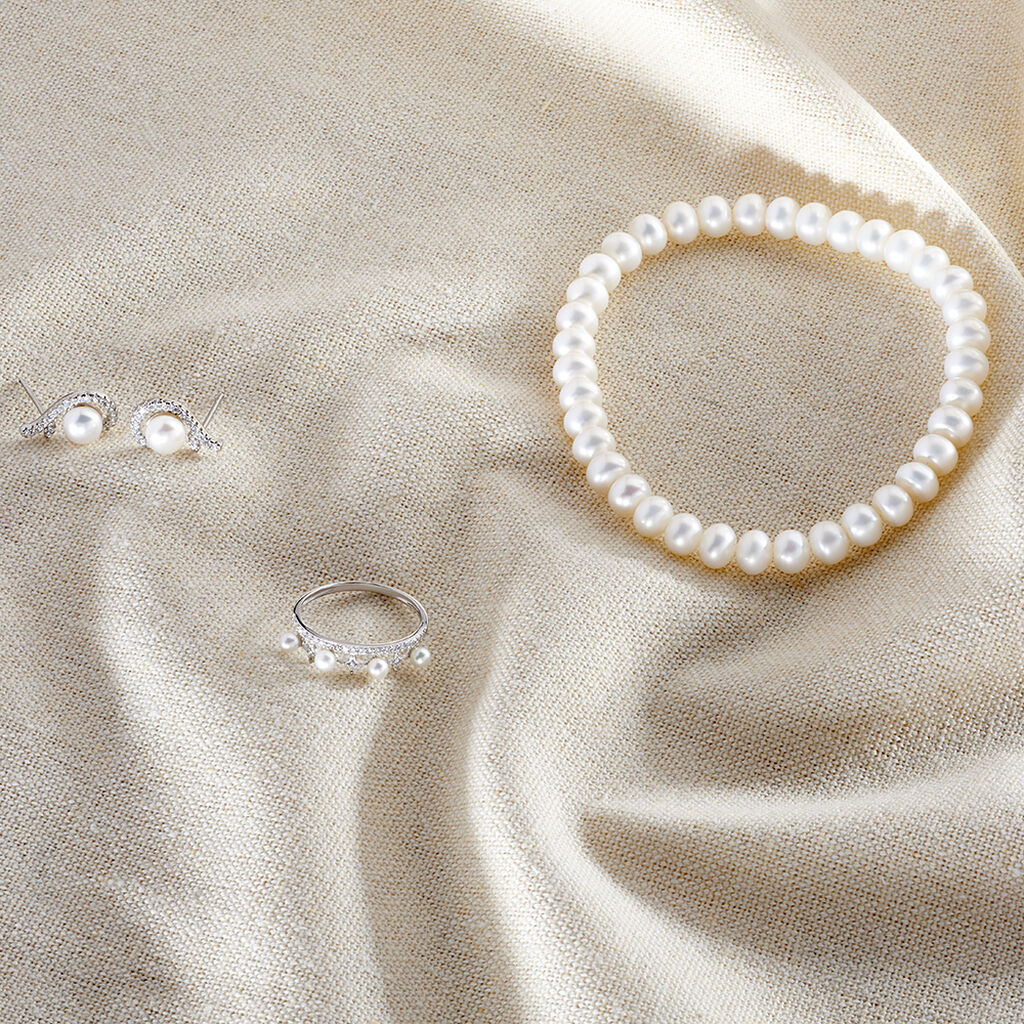 MARYLIN Damen Armband Silber 925 Zuchtperle Perlmutt