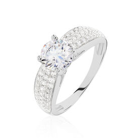 Damenring Silber 925 Zirkonia rhodiniert Marilyn - Ringe mit Stein Damen | OROVIVO