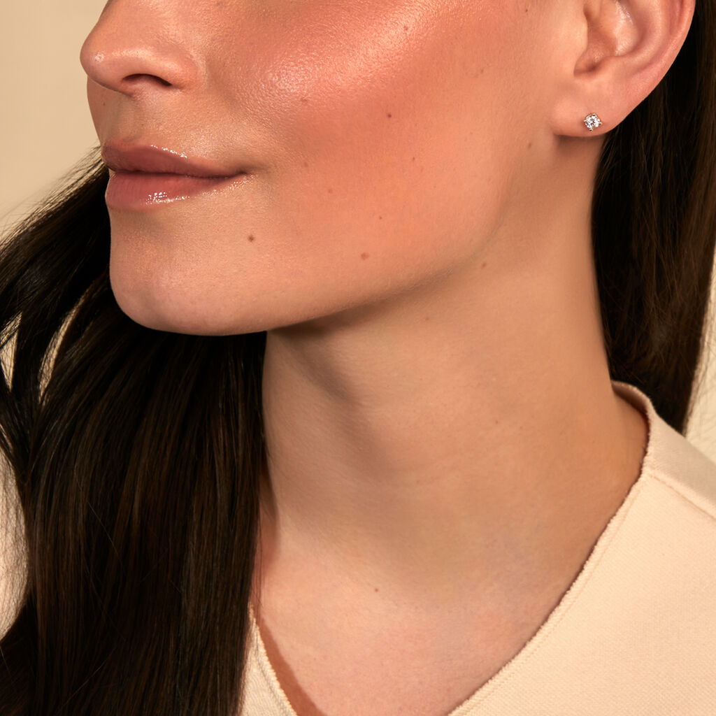 VICTORIA Damen Ohrstecker Gold 585 (14 Karat) Diamant Wei&szlig; 0,52 ct