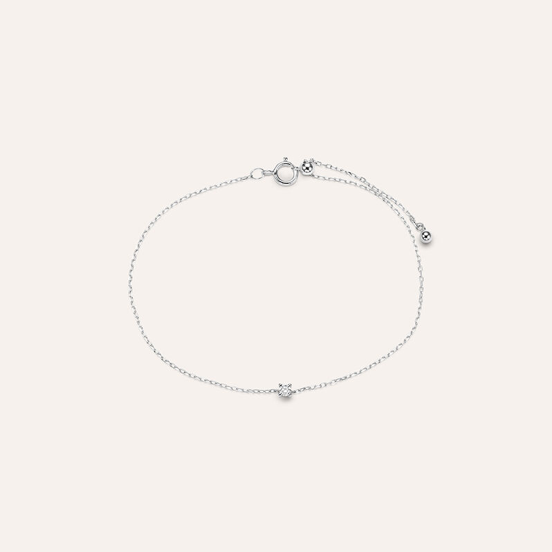 Bracciale Punto Luce Grace Oro Bianco Diamante - Spannringe Damen | OROVIVO