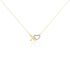 Xoxo Damen Collier Gold 375 (9 Karat) Zirkonia Wei&szlig; 0,02 ct Herz B 0,65 mm