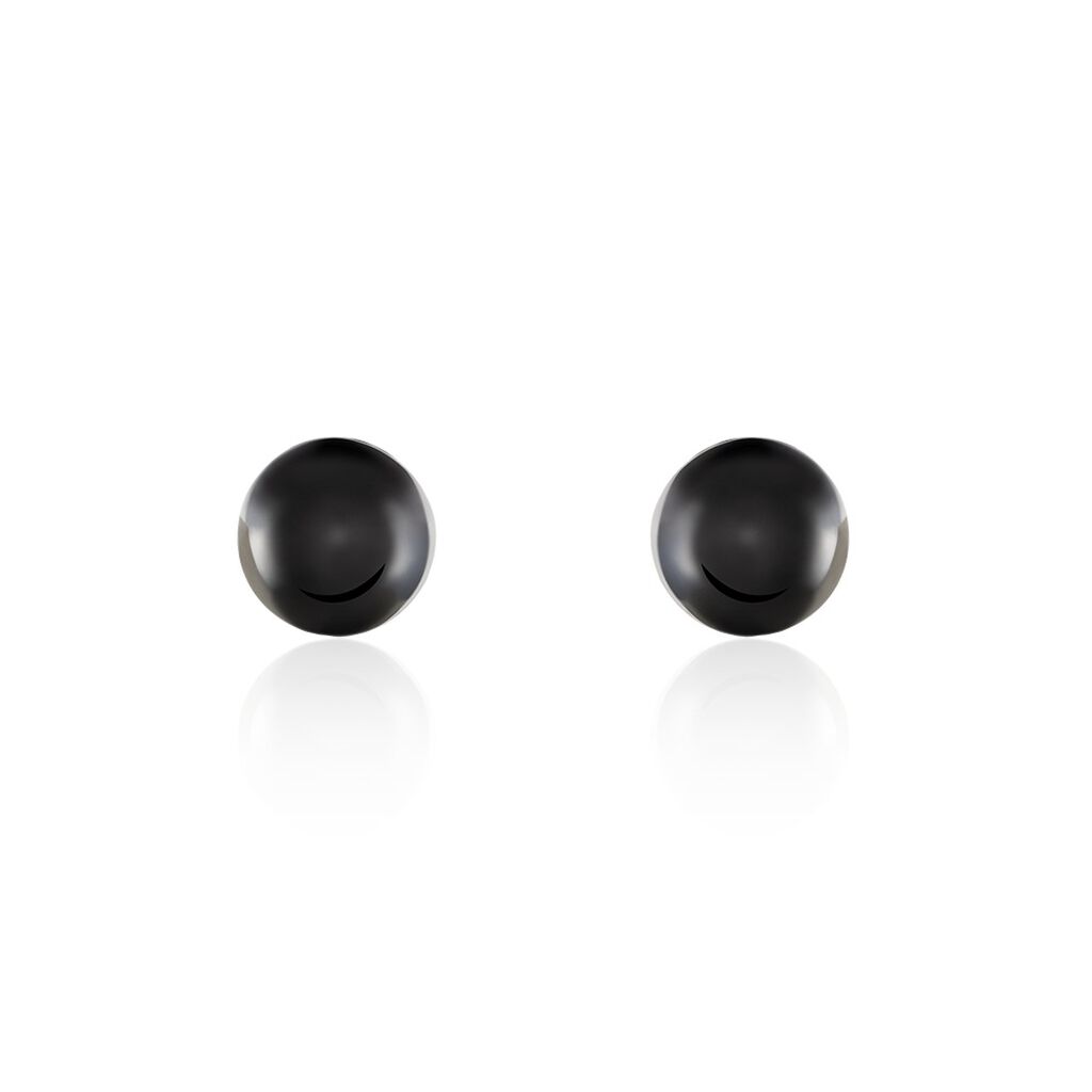 Boucles D'oreilles Puces Orbe Argent Blanc Céramique - Spannringe Damen | OROVIVO