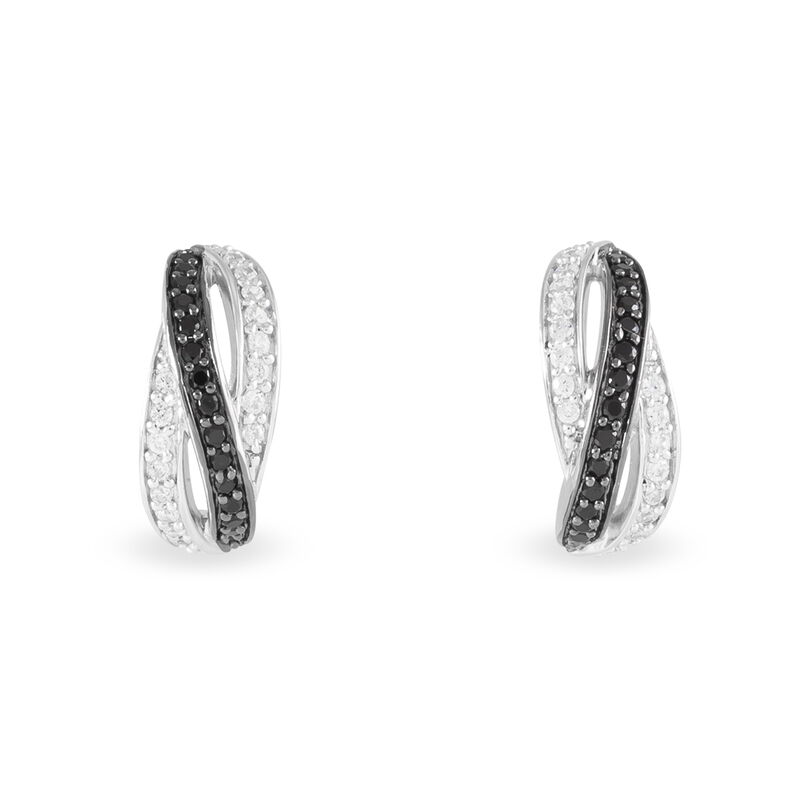 Boucles D'oreilles Puces Bethany Argent Blanc Oxyde De Zirconium - Spannringe Damen | OROVIVO