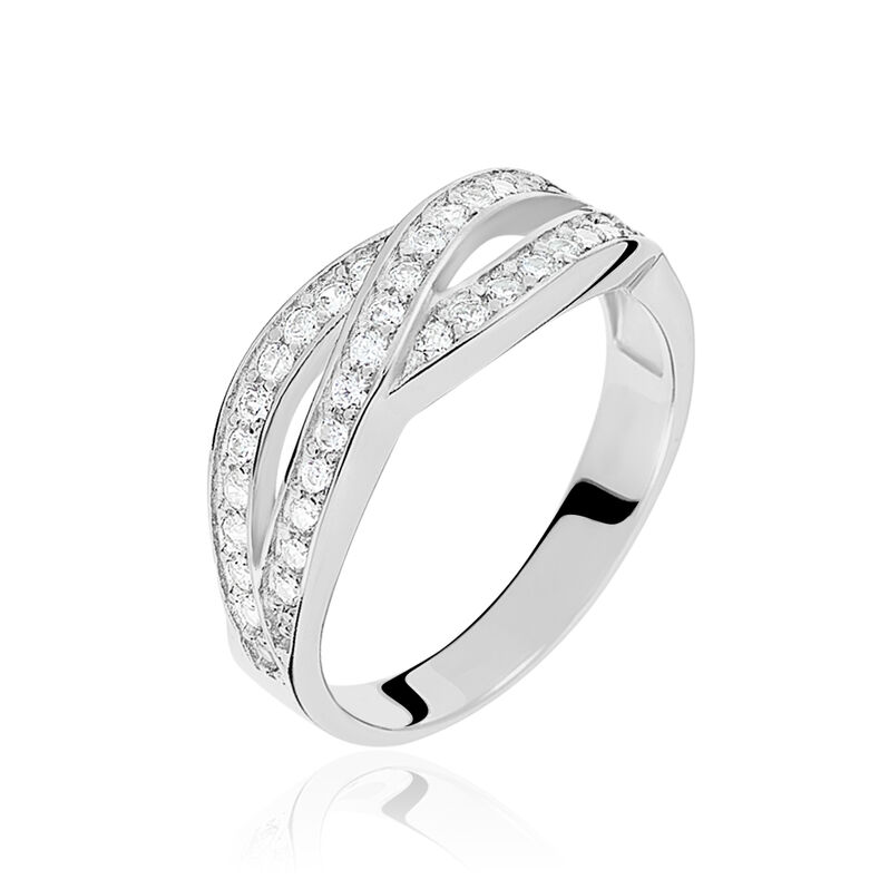 Damen Ring Silber Silber 925 Zirkonia Wei&szlig; - Ringe mit Stein Damen | OROVIVO