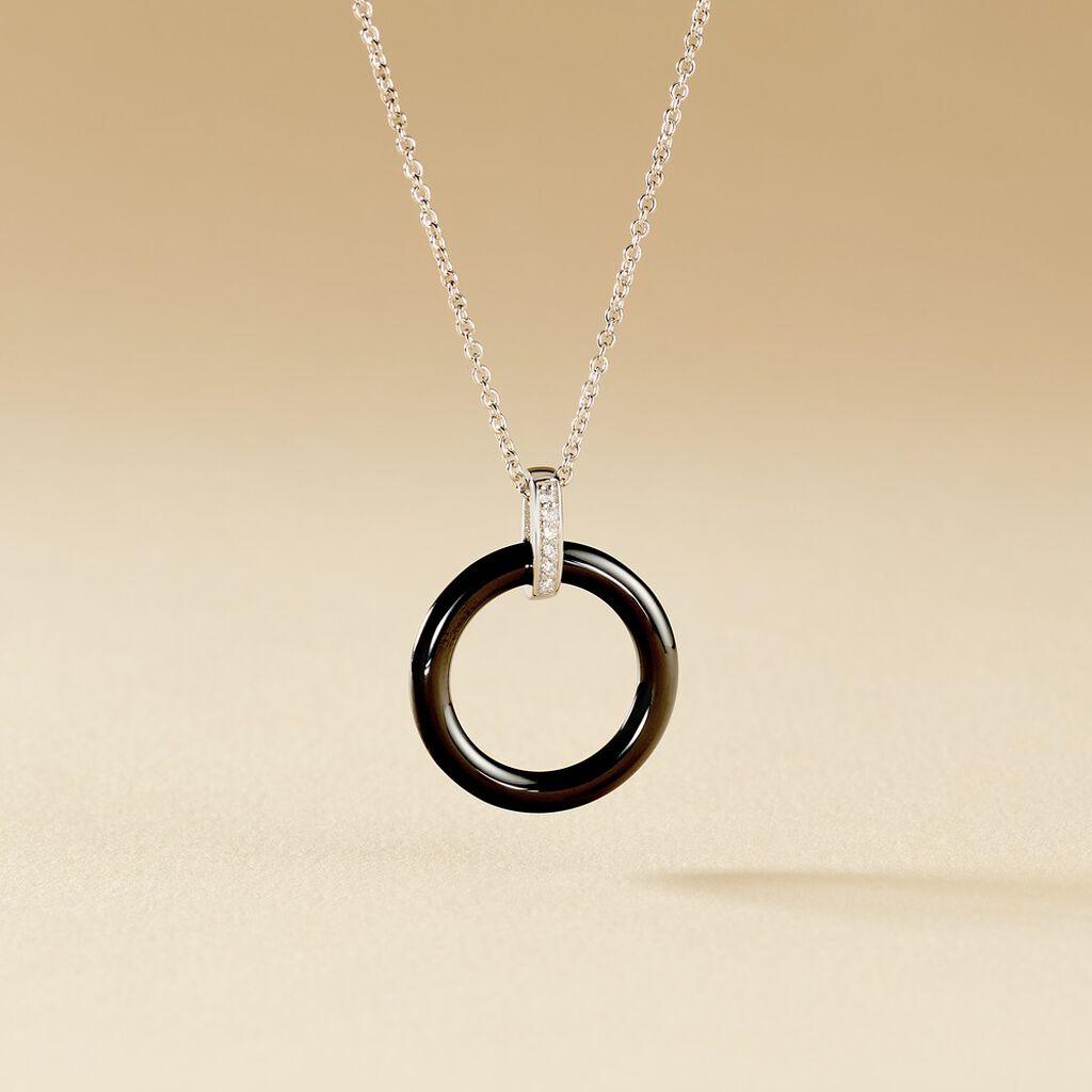 Collier Argent Et Céramique - Spannringe Damen | OROVIVO