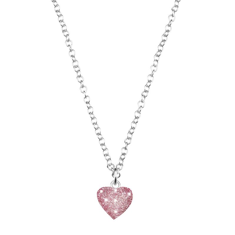 Girocollo cuore in argento rodiato e cristalli - Spannringe Kinder | OROVIVO