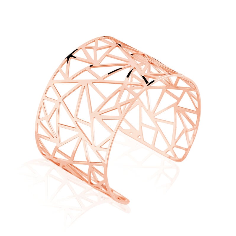 Bracelet Lina Acier Rose Geometrique - Spannringe Damen | OROVIVO