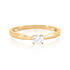 AURELA Damen Ring Gold 585 (14 Karat) Synthetischer Diamant Wei&szlig; 0,25 ct