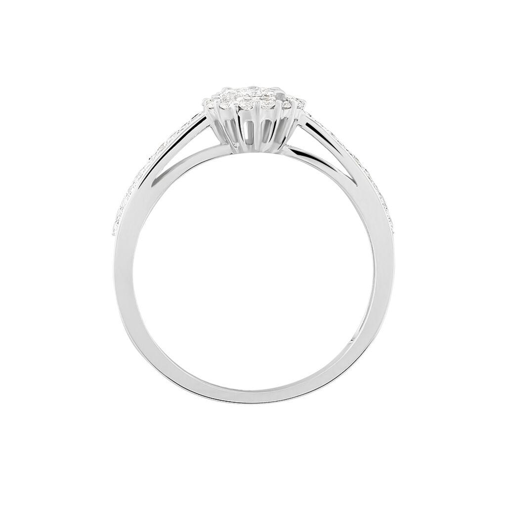 Bague Or Weiss Et Diamants - Spannringe Damen | OROVIVO