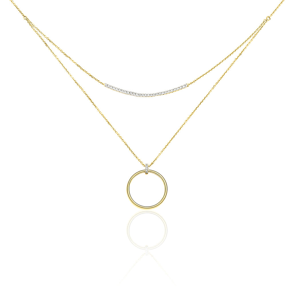 Collier Or Jaune Cercle - Spannringe Damen | OROVIVO