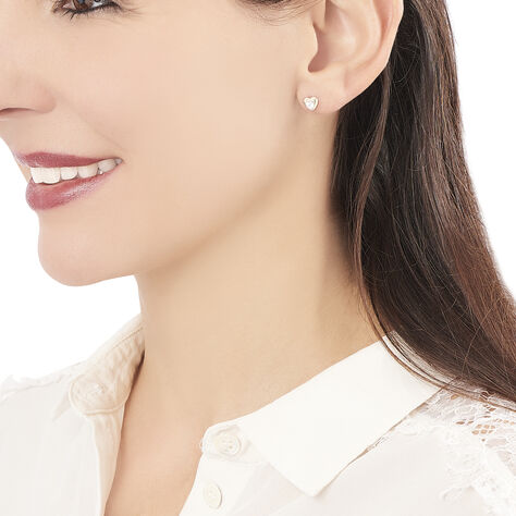 Damen Ohrstecker Gold 375 Zirkonia Herz - Ohrstecker Damen | OROVIVO