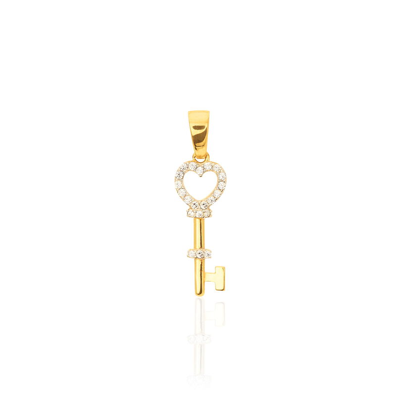 Pendentif Clef Or Jaune Et Oxyde - Spannringe Damen | OROVIVO