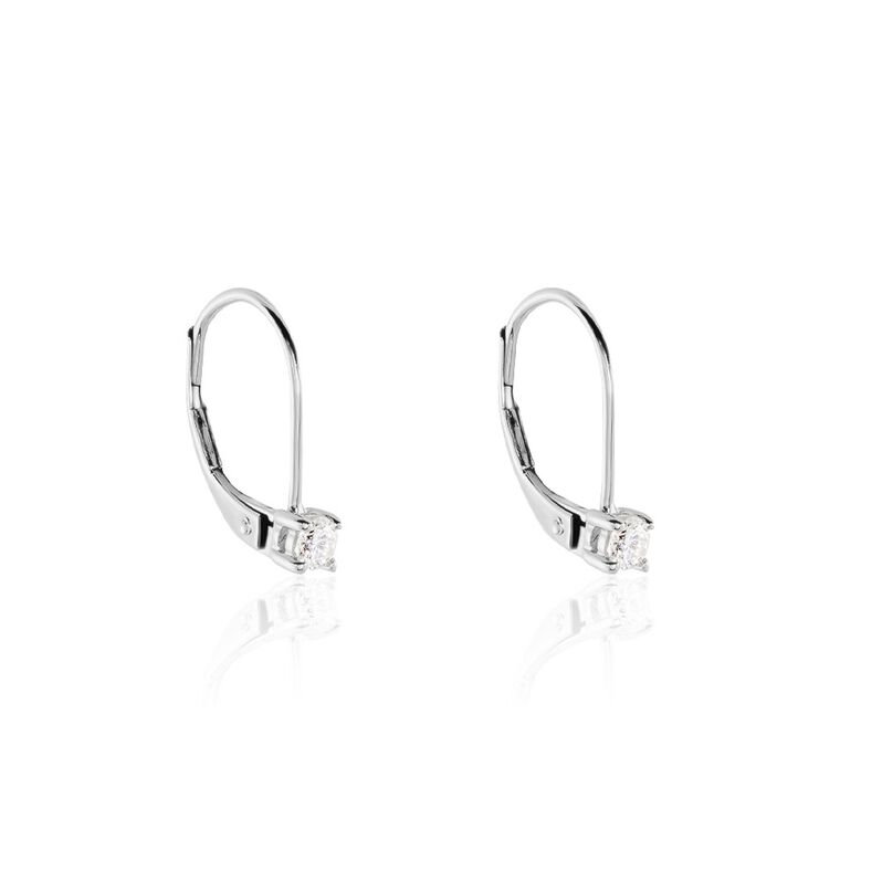 Boucles D'oreilles Pendantes Victoria Or Weiss Diamant - Spannringe Familie | OROVIVO