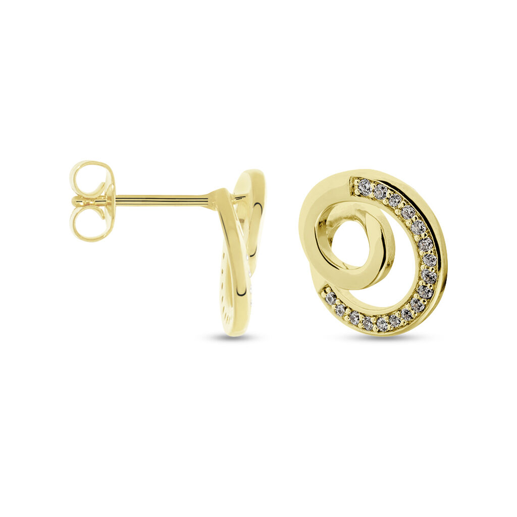 Damen Ohrstecker Messing Gold 750 plattiert  - Ohrstecker Damen | OROVIVO
