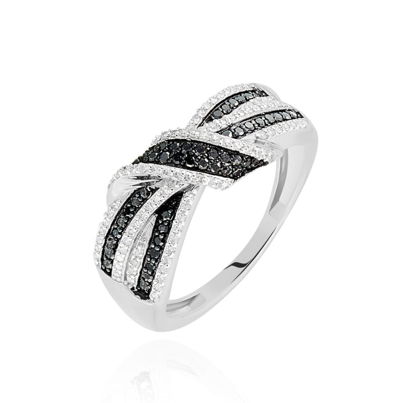 Bague Or Weiss Oaxaca Nœud Diamants - Spannringe Damen | OROVIVO