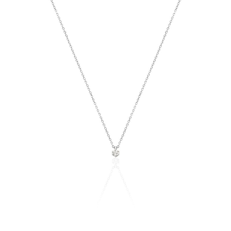 MONOPOLI Damen Collier Weißgold 585 (14 Karat) Diamant Weiß 0,11 ct - Halsketten Damen | OROVIVO
