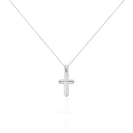 Damen Halskette Silber 925 Zirkonia Kreuz - Ketten mit Anhänger Damen | OROVIVO