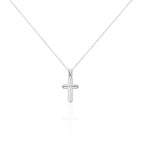 Damen Halskette Silber 925 Zirkonia Kreuz - Halsketten Damen | OROVIVO