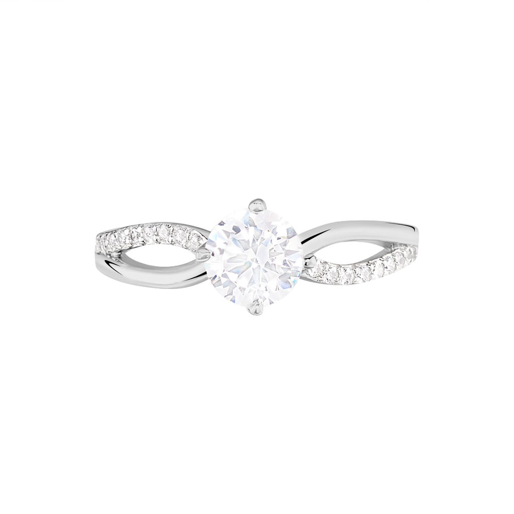 Damen Ring Silber 925 Zirkonia Essie 1  - Verlobungsringe Damen | OROVIVO