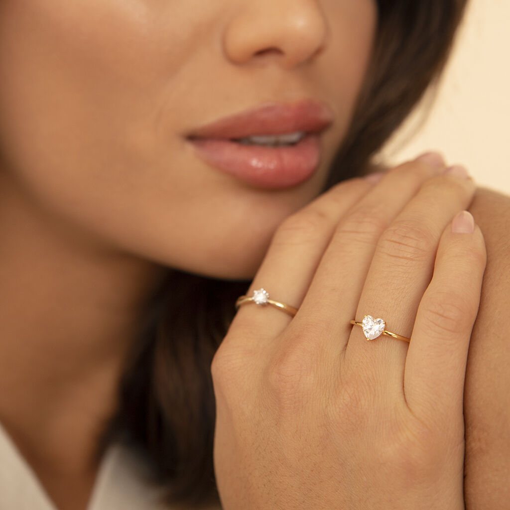 Damen Ring Gold 375 Zirkonia Chloe  - Verlobungsringe Damen | OROVIVO