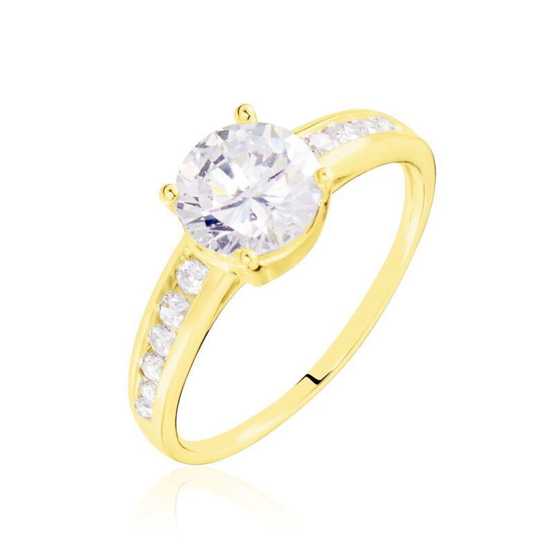 Bague Tatjana Or Jaune Oxyde De Zirconium - Spannringe Damen | OROVIVO