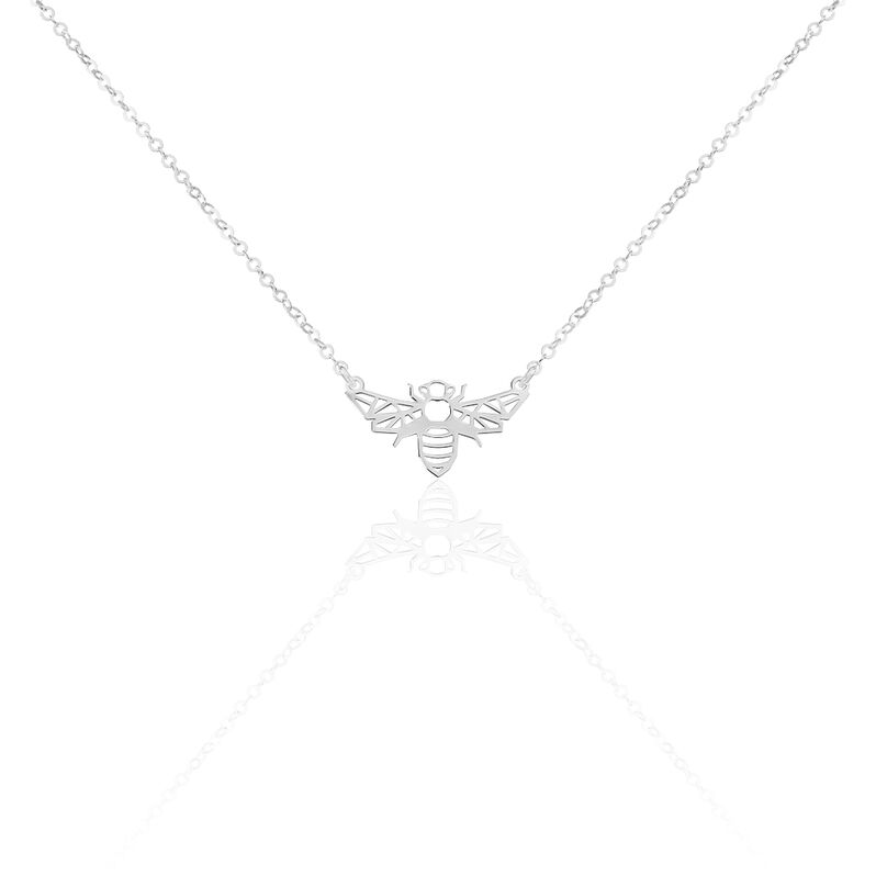 Collier Argent Rhodie Nissrin Origami - Spannringe Damen | OROVIVO