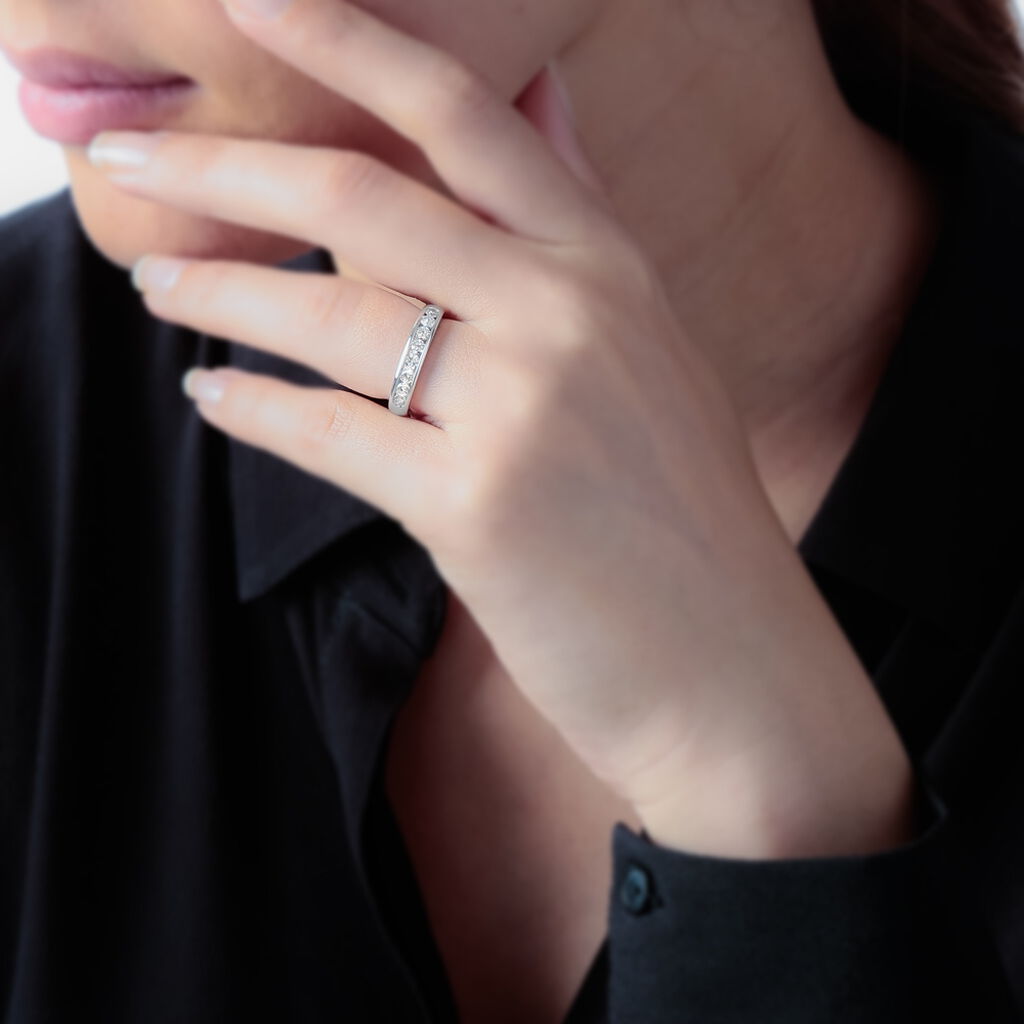 Alliance Giulia Or Blanc Diamant - Spannringe Damen | OROVIVO