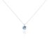 ARIDA HERZ 1 Damen Collier Silber 925 Spinell Himmelblau 0,15 ct Herz B 1,2 mm