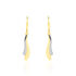 BRIGITTE 2 Damen Ohrringe Lang Gold Bicolor 333 (8 Karat) Welle