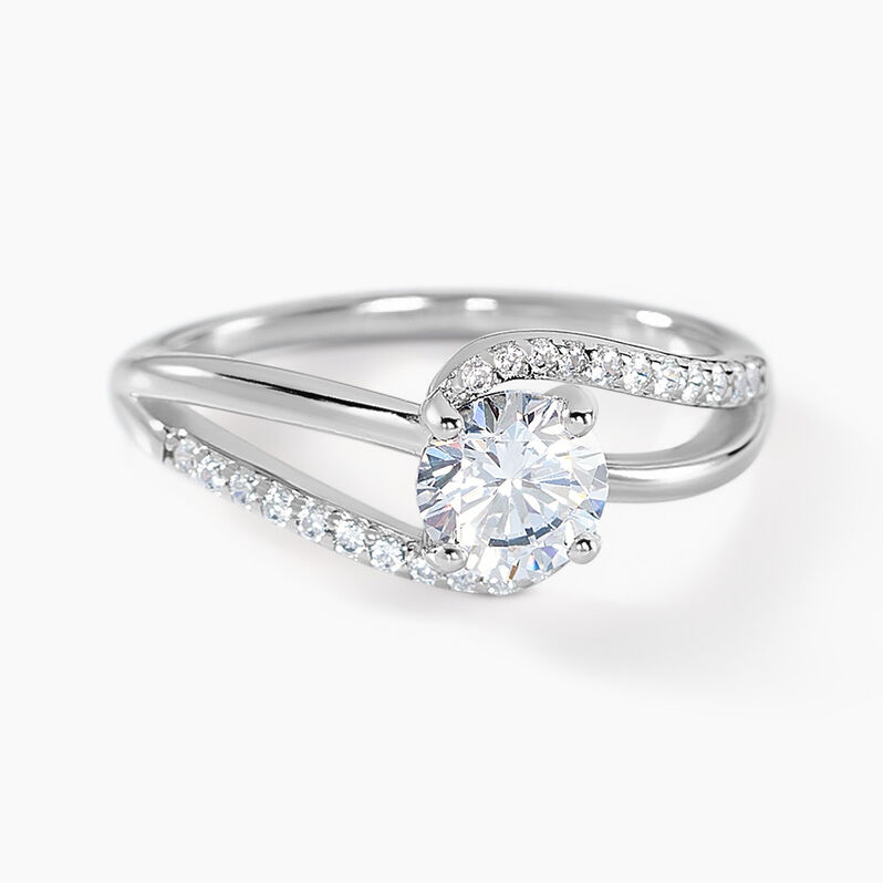 Bague Mirene Argent Weiss Oxyde De Zirconium - Spannringe Damen | OROVIVO