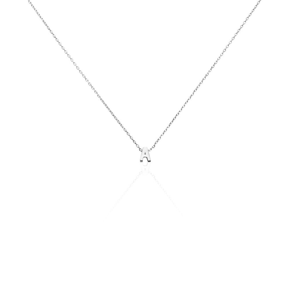 Damen Collier Silber Silber 925 Buchstabe A