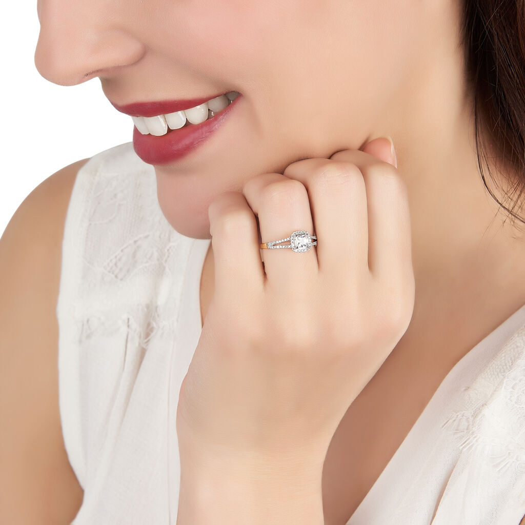 Bague Solitaire Armael Or Jaune Oxyde De Zirconium - Spannringe Damen | OROVIVO