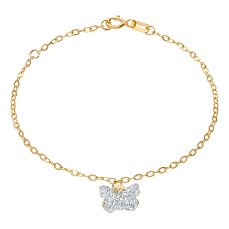 Bracciale Mon Petit Oro Giallo Cristallo - Spannringe Kinder | OROVIVO