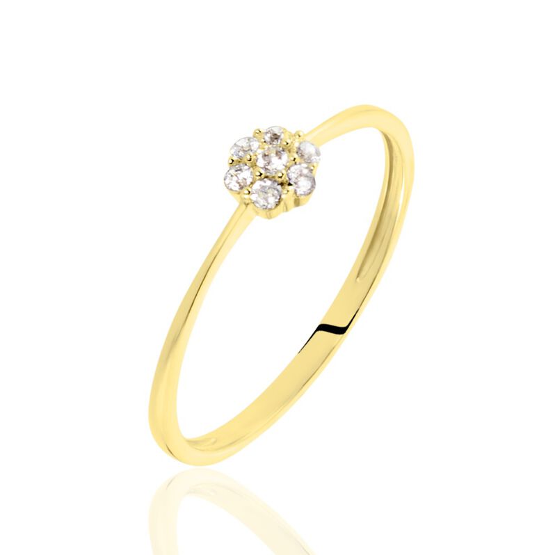 Bague Solitaire Maggeline Or Jaune Oxyde - Spannringe Damen | OROVIVO