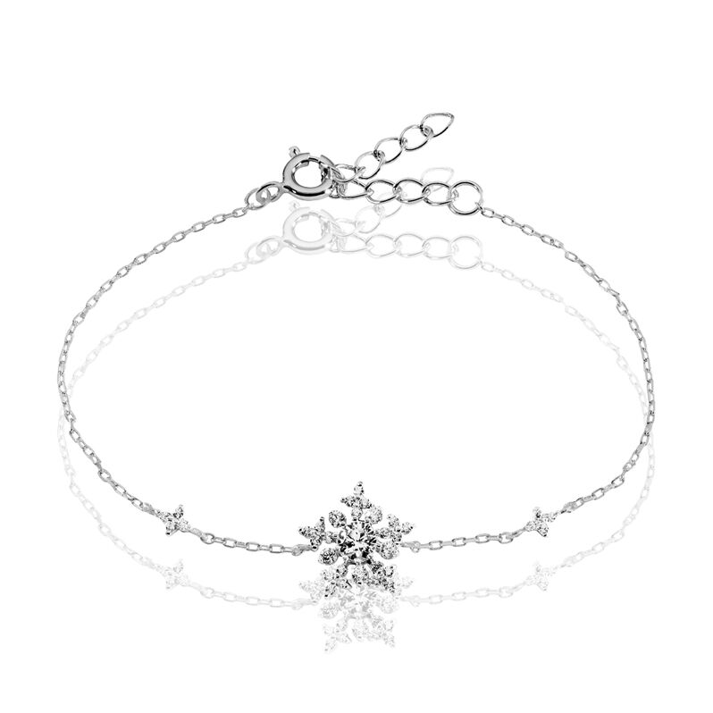 Bracelet Gulten Argent Blanc Oxyde De Zirconium - Spannringe Damen | OROVIVO