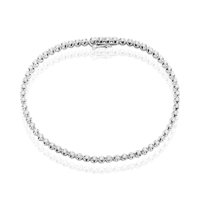 Bracelet Gemina Or Blanc Diamant - Spannringe Damen | OROVIVO