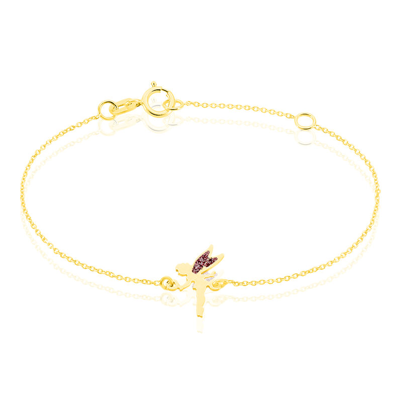 Bracelet Or Jaune Feelia Fee Rose - Spannringe Kinder | OROVIVO