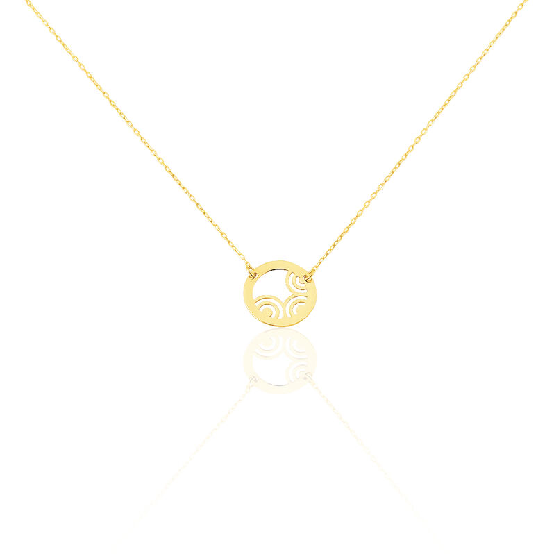 Collier Or Jaune Kimona Cercle Ajoure - Spannringe Damen | OROVIVO