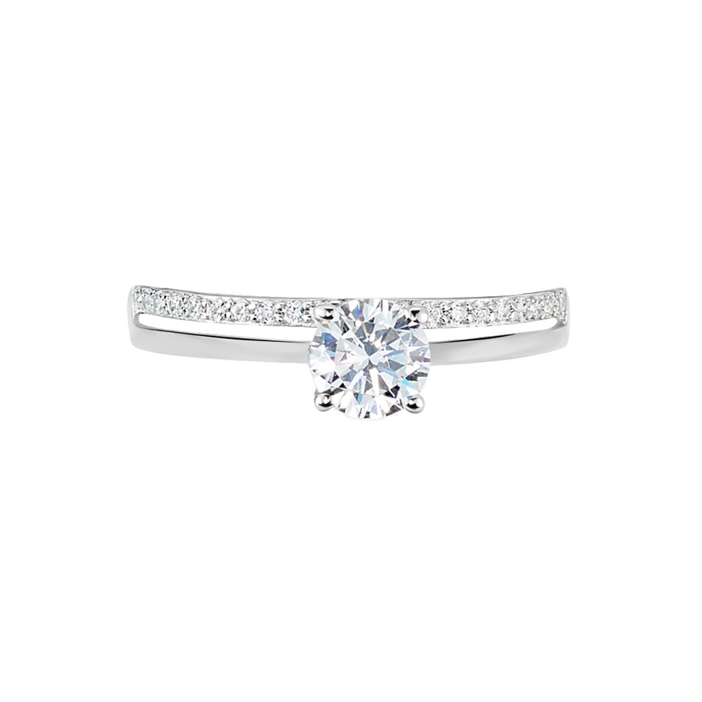 Damen Ring Weißgold 375 Zirkonia  - Verlobungsringe Damen | OROVIVO